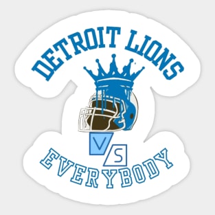 DETROIT LION VS EVERYBODY Sticker